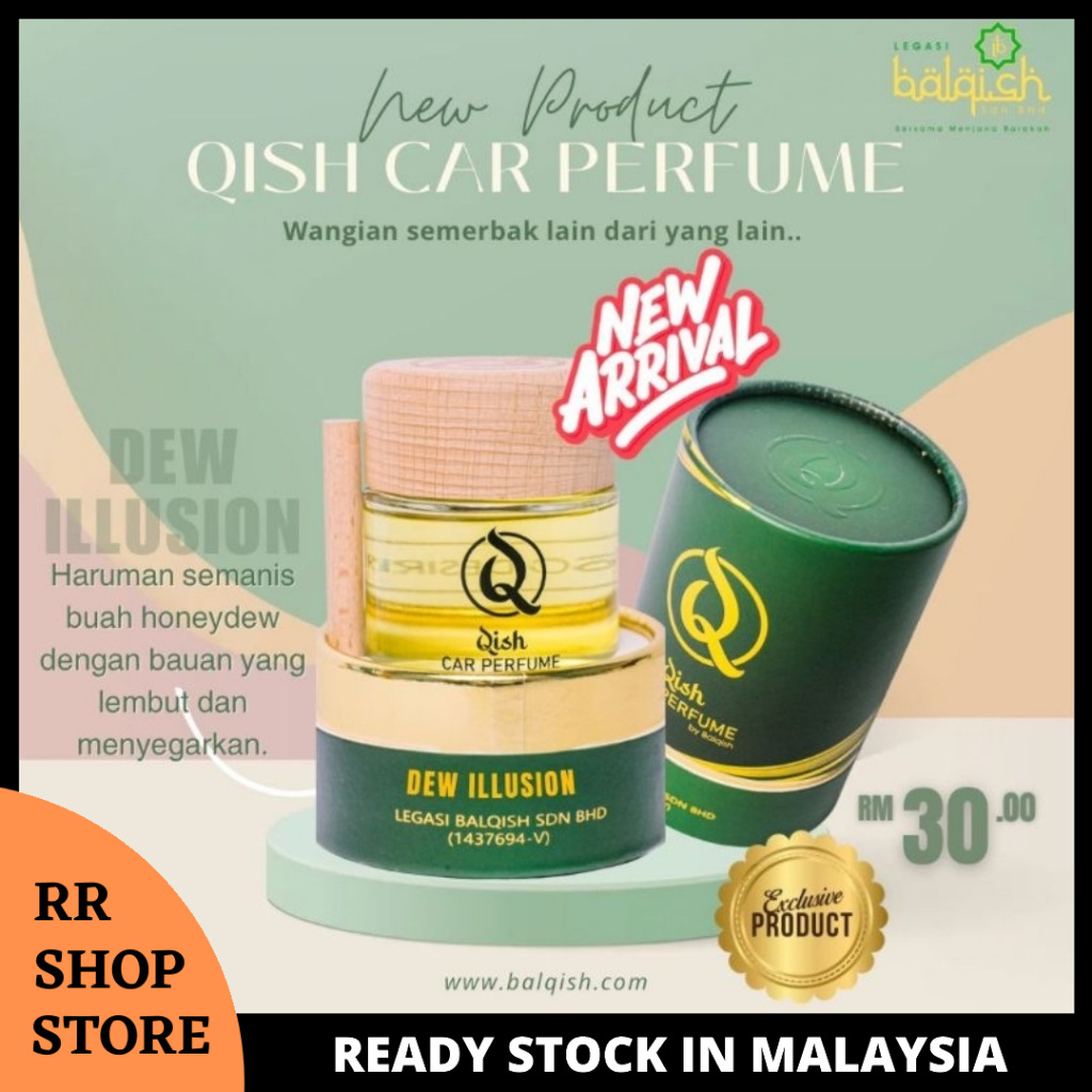 QISH CAR PERFUME 50ML / REFILL 50ML wangian pewangi kereta tahan lama