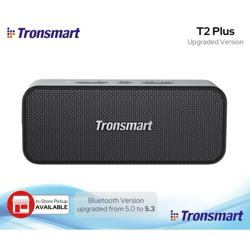 Tronsmart T2 Plus Upgraded Version Portable Bluetooth Speaker | IPX7 Waterproof | Deep Bass | USB-C