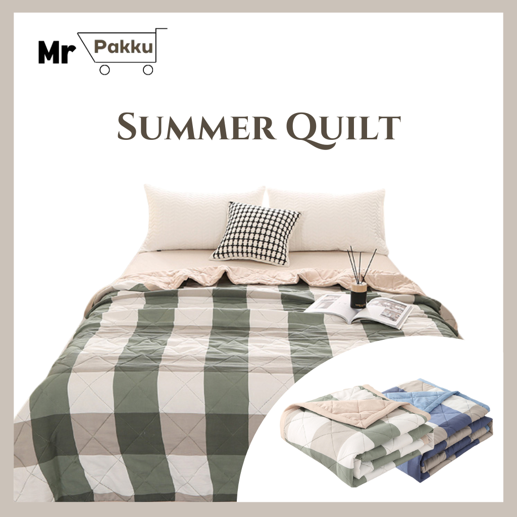 [Pakku] Summer Quilt Super Soft Quilt Comforter / Washable Cotton Quilt / Selimut Lembut Blanket