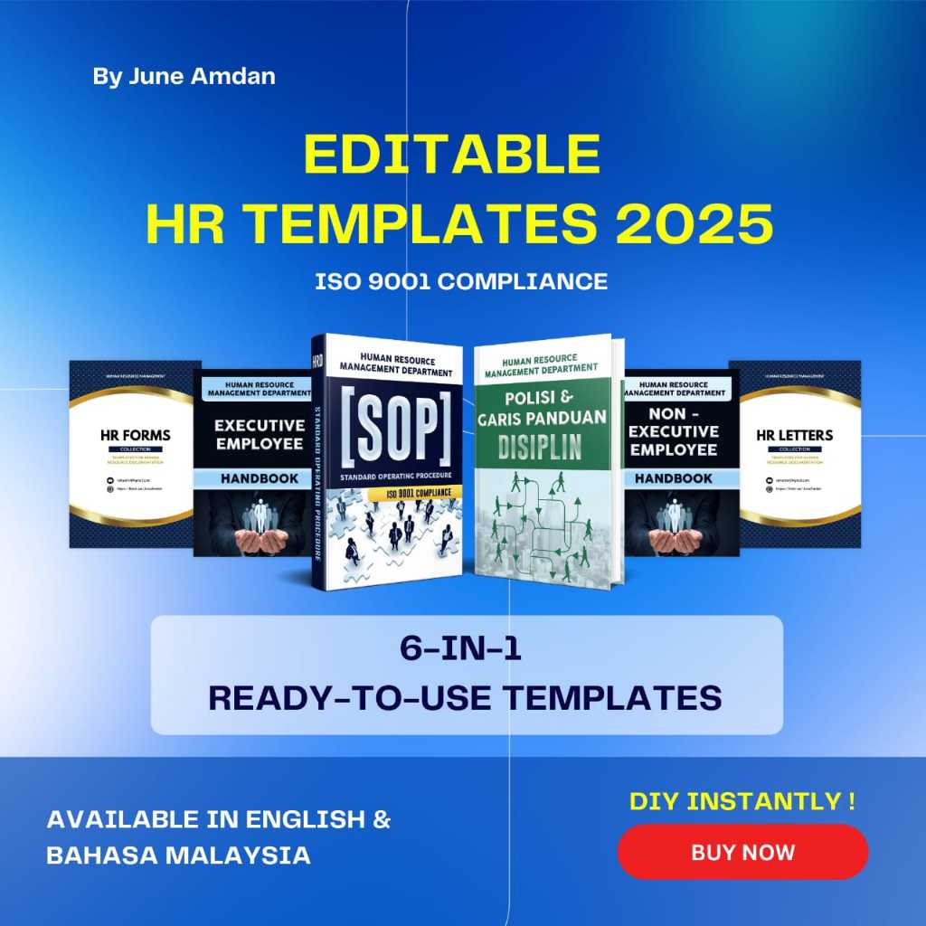 Soft Copy Template Polisi & Prosedur Kakitangan Syarikat Lengkap Untuk Operasi Jabatan HR. Bimbingan disediakan.