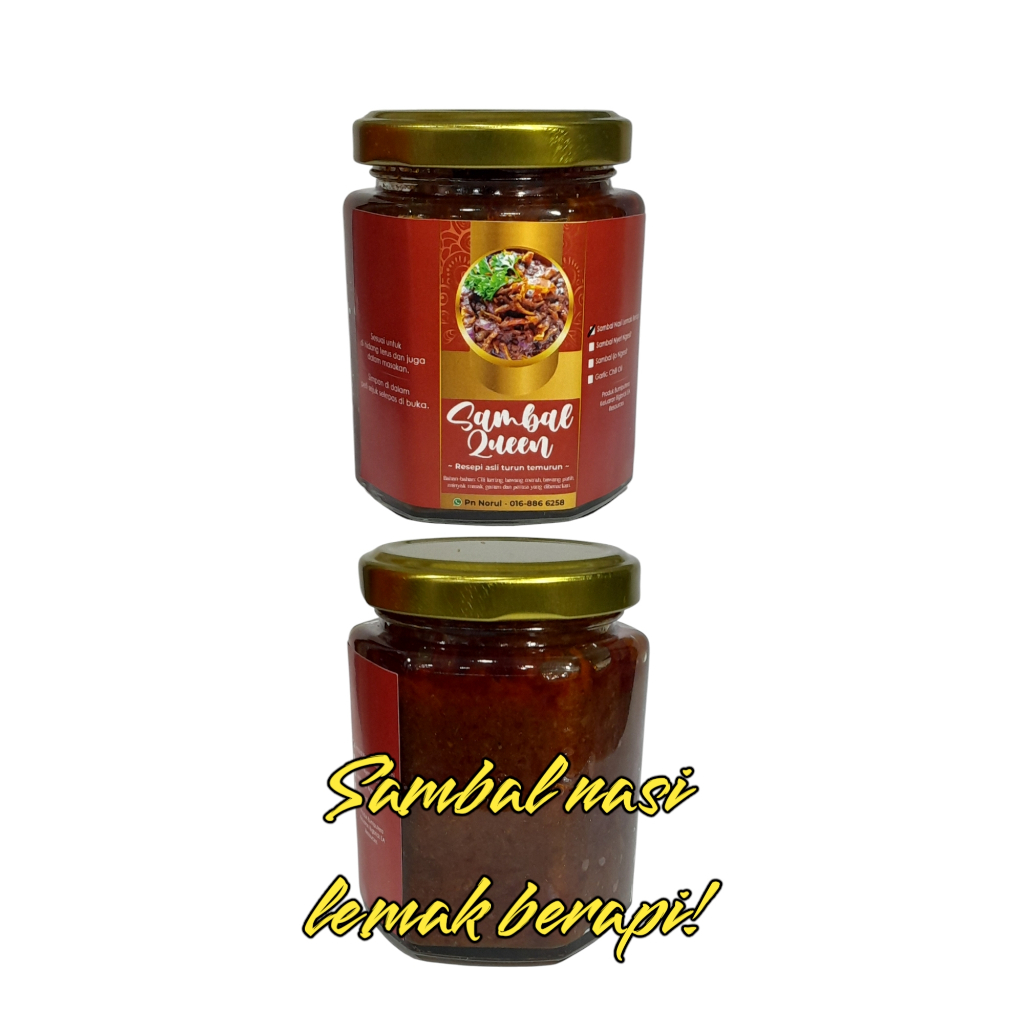 Sambal Queen Sambal Nasi Lemak Sambal Nyet Ngesit Sambal Ijo Ngesit Tahan 6 Bulan Combo Promo