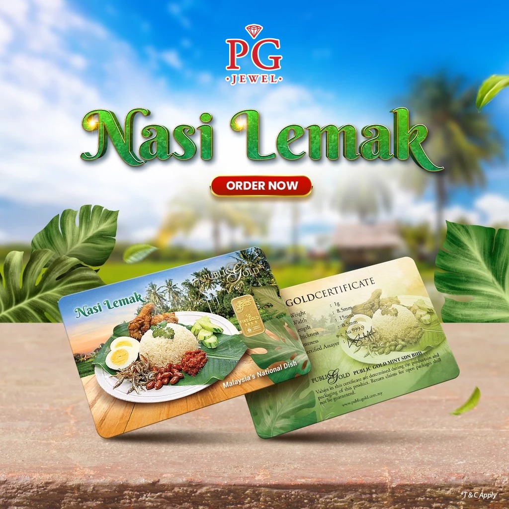 Public Gold Bullion Bar 1g (Au 999.9) - Nasi Lemak