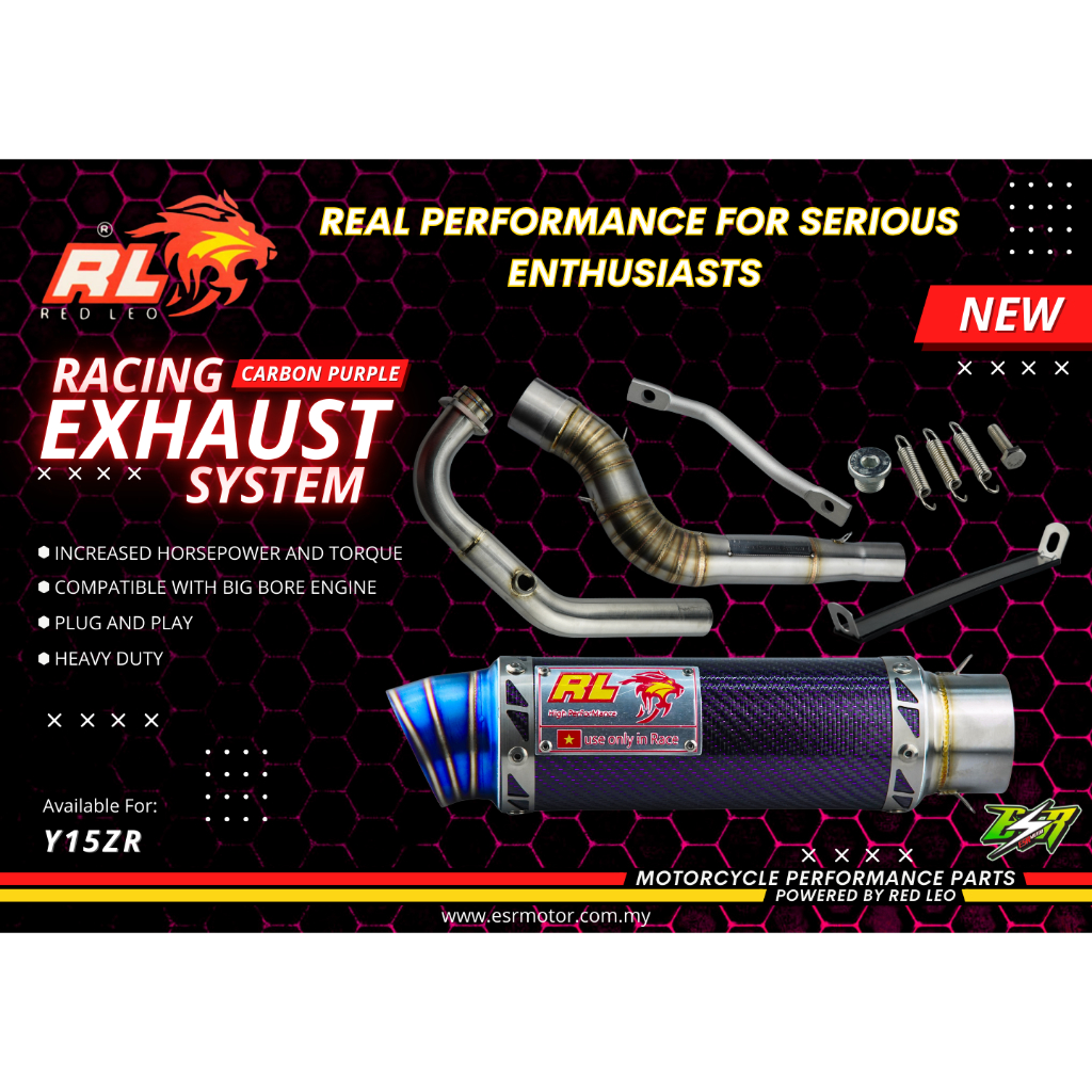 RED LEO RACING EXHAUST OPEN FOR Y15ZR LC135 5S & LC135 4S