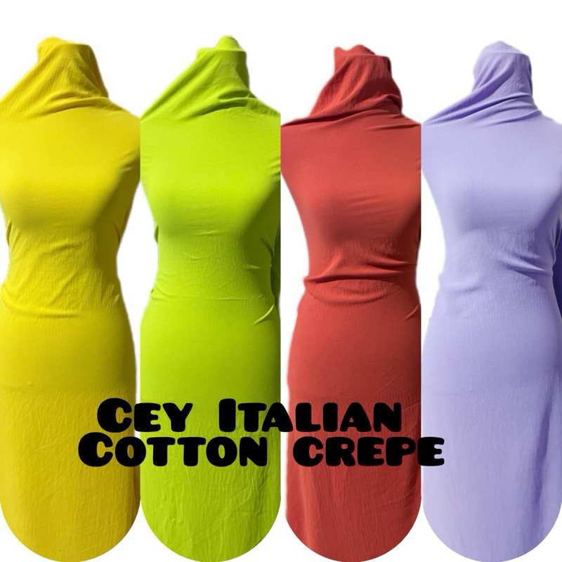 kain pasang Cey cotton crepe Bidang 60 (60 warna)