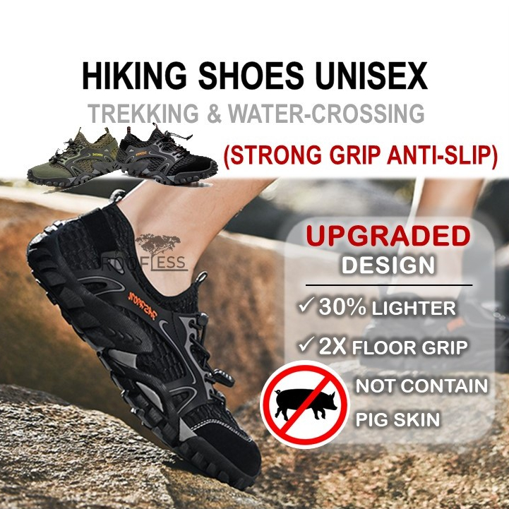 ROOFLESS Hiking Shoes Kasut Hiking Waterproof Trekking Shoes Kasut Air Water Rafting Shoe Outdoor Camping Water Rafting