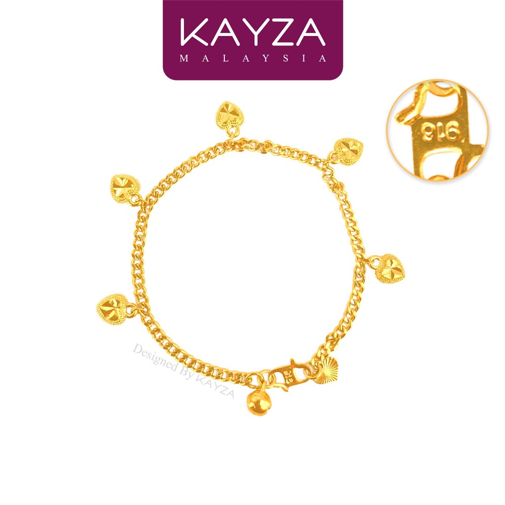 11B KAYZA Love Bracelet Handcrafted Designs in Vietnamese Emas - Gelang Tangan dengan Emas Vietnam