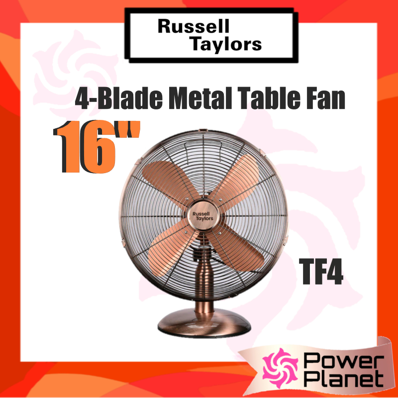 Russell Taylors 16'' 4-Blade Table Fan with Metal Blade TF3 / TF4 16" 4-Blade Metal Table Fan / Stand Fan SF3