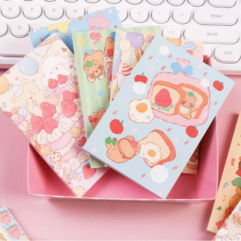 [EN LIVE ONLY] Berry Bliss Notes 7.5cm*11cm (50 pcs) x10 (Min.) 🎋🍓