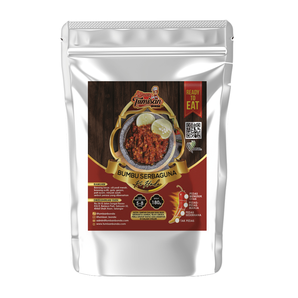 Bumbu Serbaguna Shimaz Tumisan Bonda 180g. Sambal Serbaguna. Sedia untuk dimakan. RTE Ready to Eat