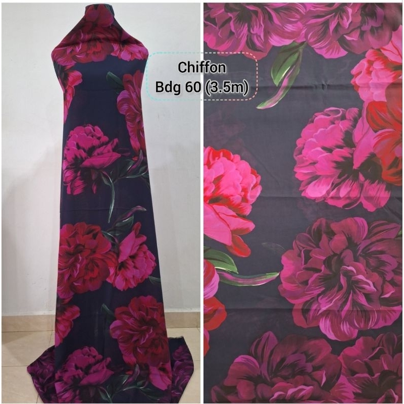 ❤️LELONG❤️ Kain Pasang Como Crepe, Chiffon, Mango 8D & Batik Lukis Ori
