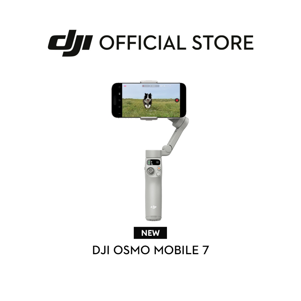 DJI Osmo Mobile 7 - Native Tracking | 3-Axis Stabilization | Built-In Extension Rod &Tripod | 10-Hour Battery Life