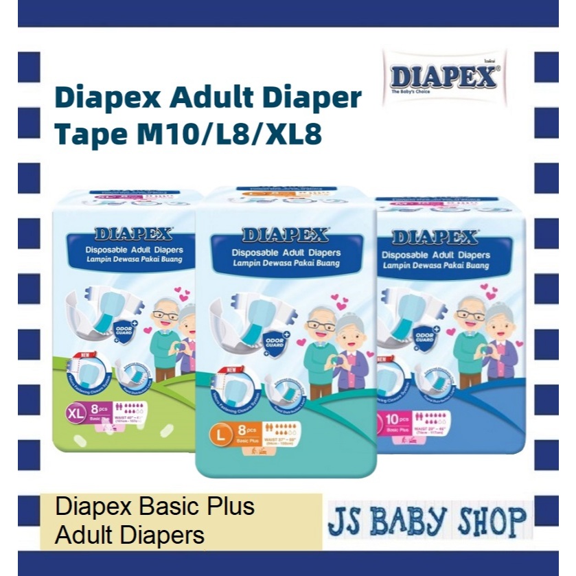 DIAPEX adult diapers basic 成人尿片 M & L & XL size