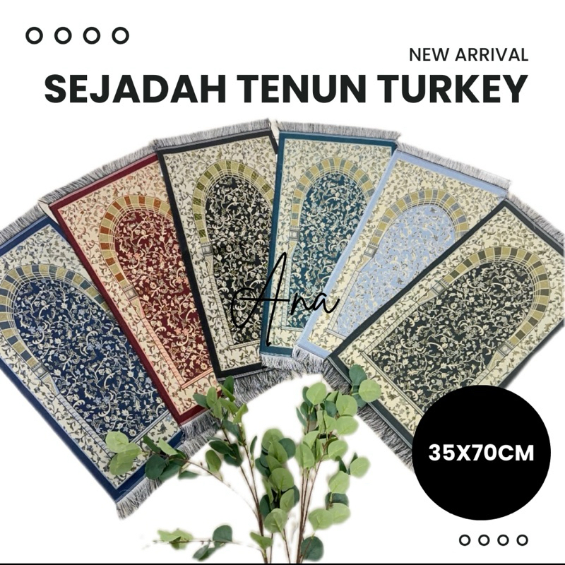 Sejadah Tenun Raudah Turkish Style Size 35X70CM with Bag doorgift set