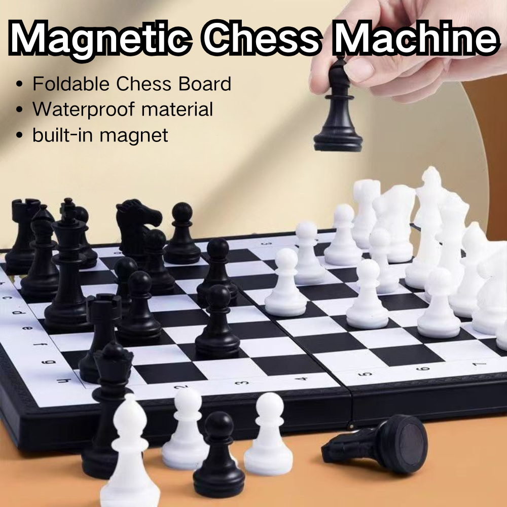 Boleh Lipat Magnetik Papan Catur for Kids Family Game Set Chess Set Portable Travel Set Magnetic Foldable