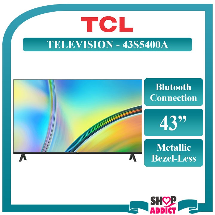 TCL 43" Television FHD/ HD Android TV 43S5400A Televisyen with Voice Control WiFi Connectivity
