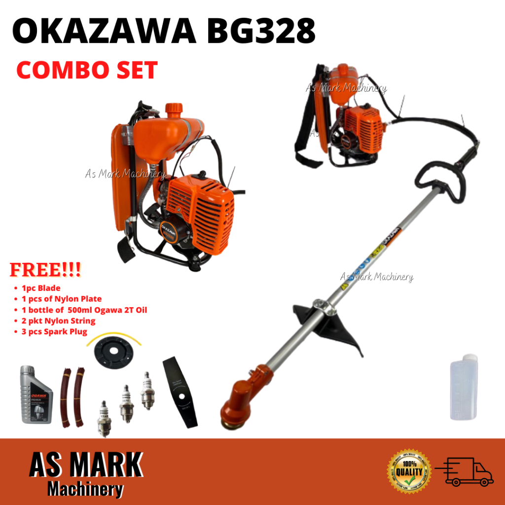 OKAZAWA TENAKA BG328 Backpack Brush Cutter Mesin Rumput Galai [SUPER JIMAT BOX]