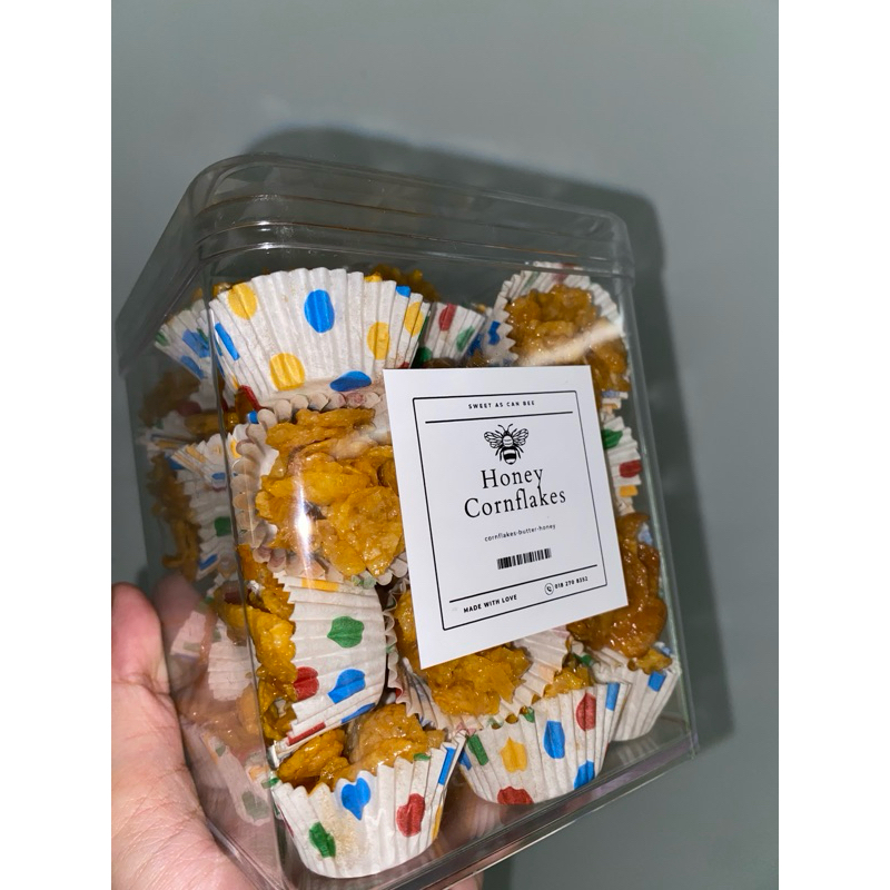 cornflakes madu/honey cornflakes/biskut/biskut raya/kuih raya/biskut cornflakes madu/bekas aesthetic/bekas cantik/biskut