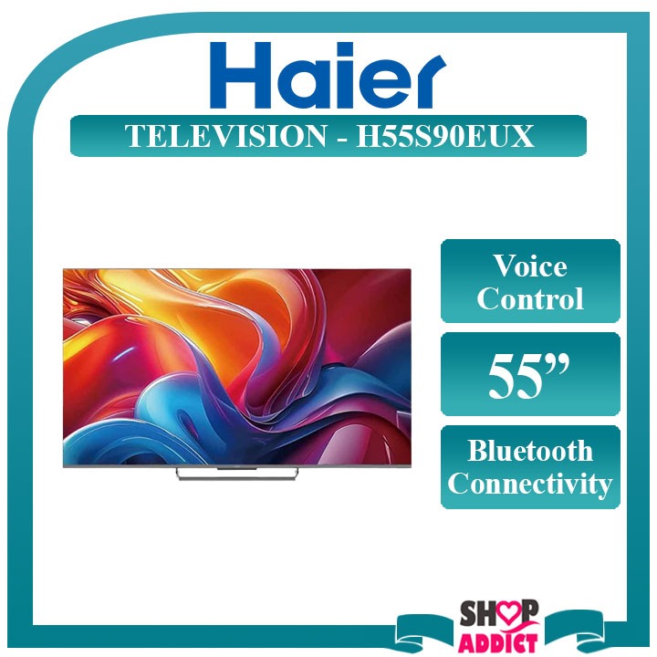 Haier Television HQLED 4K HDR SmartTV H55S90EUX 55" | H65S90EUX 65" | H75S90EUX 75" with Gaming Mode