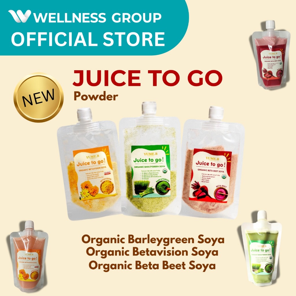 YUME B Juice To Go | Barleygreen Soya, Beet Soya & Betavision Soya (Detox, Energize, Immunity, Heart & Blood Boost)