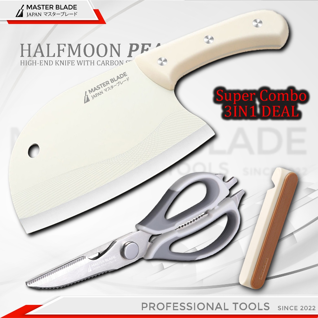MASTER BLADE Pisau Dapur Knife Kitchen Halfmoon Pearl | Pisau Dapur Tajam Potong Ayam Buah Sayur Kitchenware