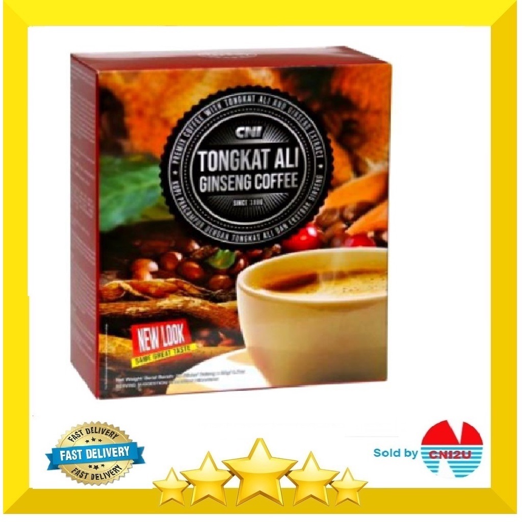 CNI Tongkat Ali Ginseng Coffee 20s - Kopi Pra Campuran, Ekstrak Tongkat Ali & Ginseng 💯ORIGINAL.