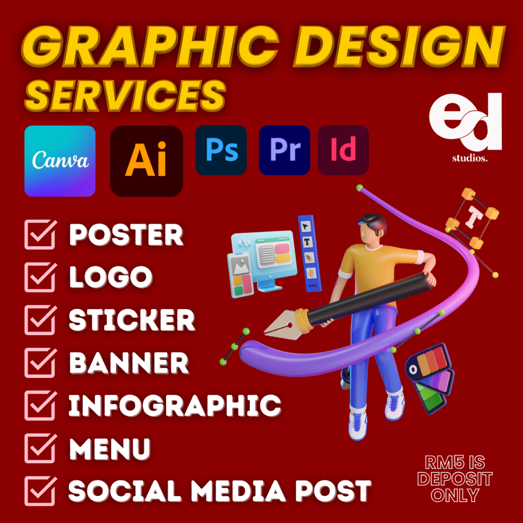 DESIGN POSTER, LOGO, BANNER & INFOGRAPHICS – FAST & CUSTOM GRAPHIC SERVICE MALAYSIA