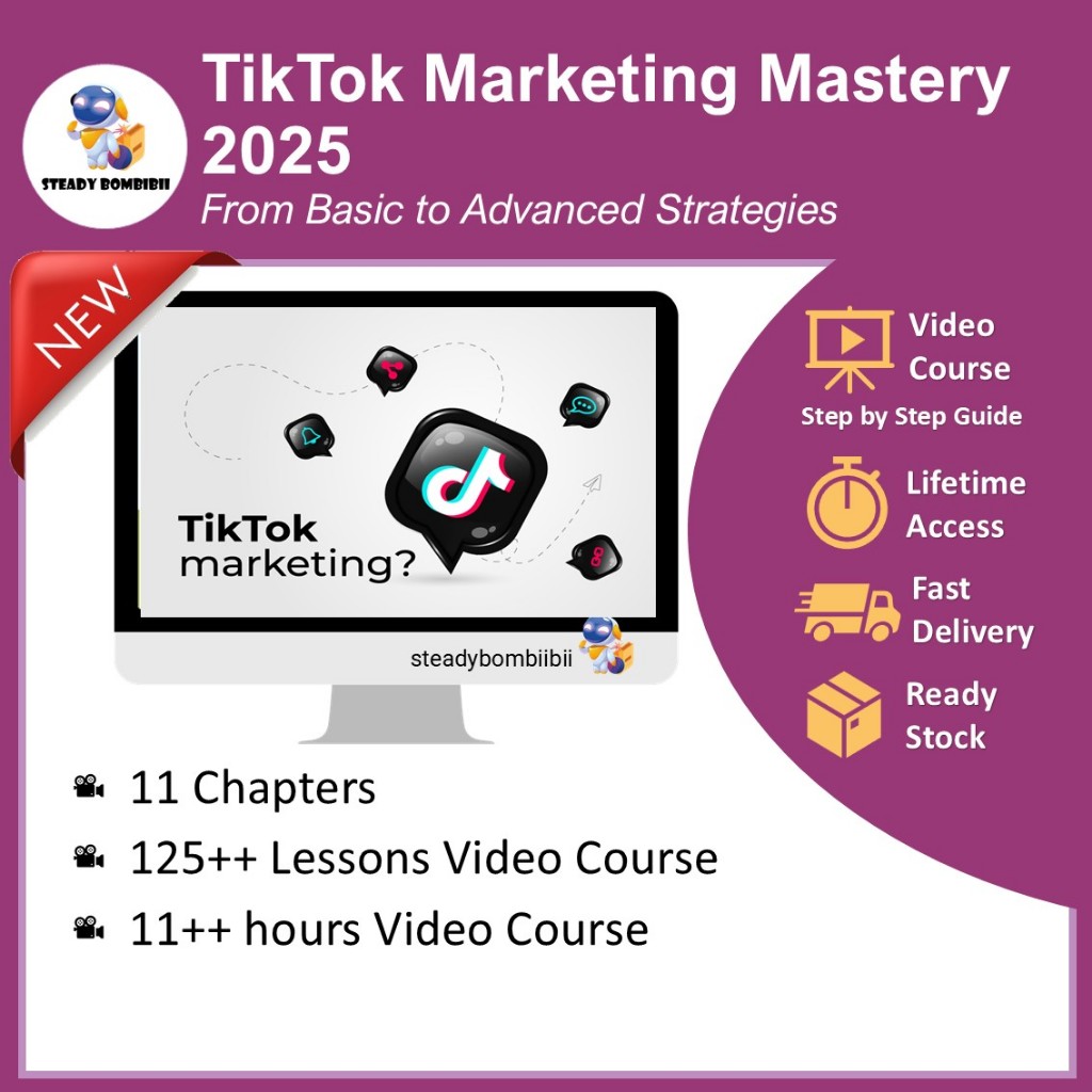[Video Course] 2025 TikTok Marketing Master Course - Basic to Advanced Grow Your TikTok Acc [125 Lesson Video Tutorial]