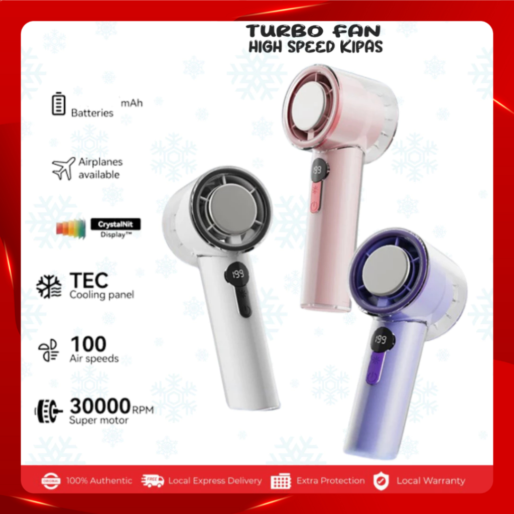 【 High Speed 】usb fan Portable USB Mini Fan kipas mini kipas tangan Mini Fan Rechargeable Handheld Fan with Led Display