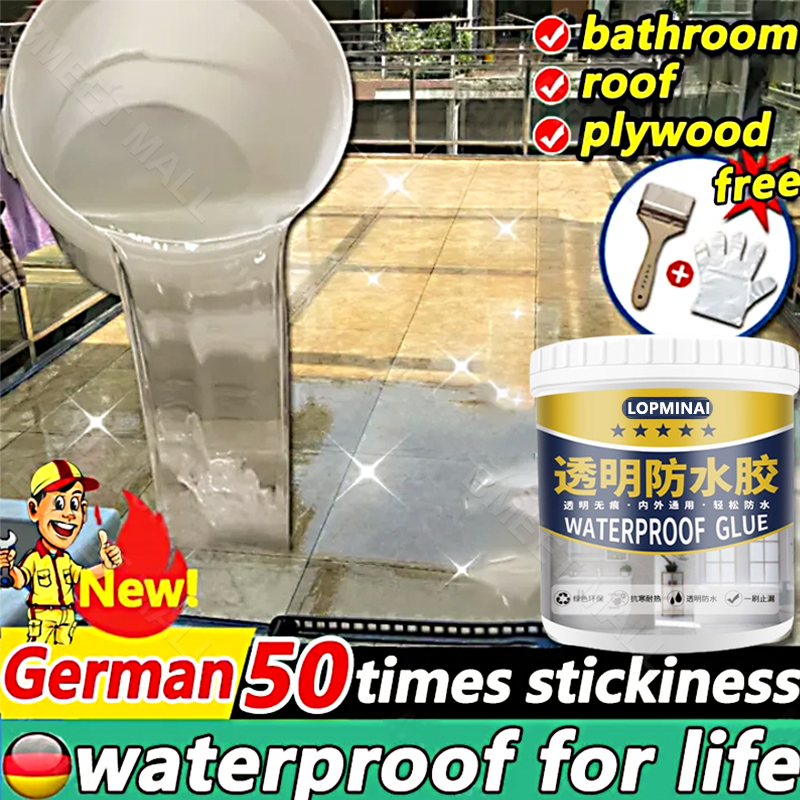 transparent waterproof glue waterproof paint wall waterproof coating glue bathroom waterproof gam atap bocor 防水涂料 防水胶