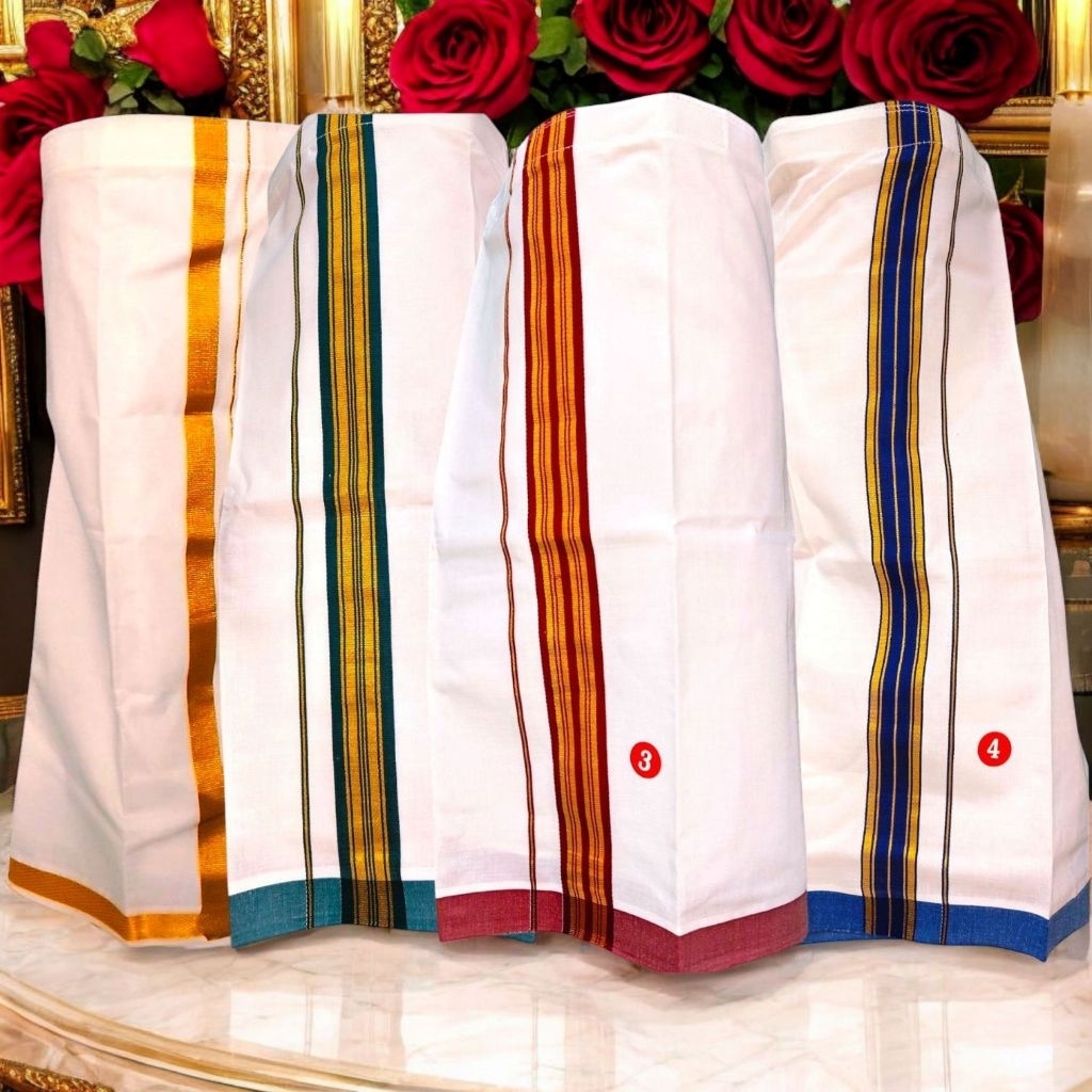 The Royal Asha Silk Kids Dhoti With Readymade Velcro Straps For Baby Boys and Kids Veshti Pure Silk (Age 1 to 10yrs)