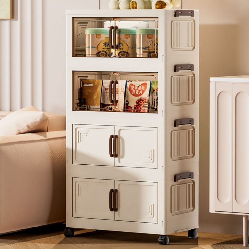 55CM 5 Layer Multipurpose Double Sided Opening Storage Cabinet Foldable/Stackable Storage Box Kotak Simpanan Almari Baju