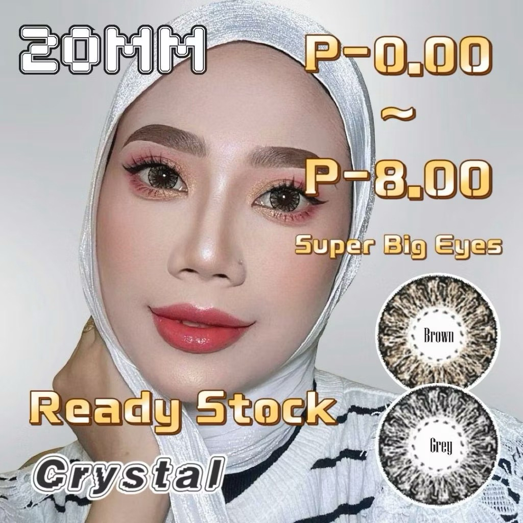 【COD】 Crystal 20MM Color Contact Lens 6months Disposable Free Lens Case