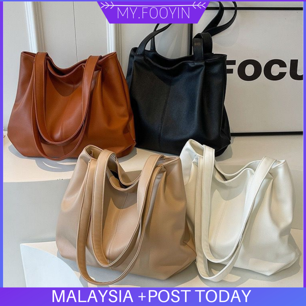 N436 READY STOCK MYFOOYIN Woman Handbag PU Leather Shoulder Tote Bag Bag Perempuan