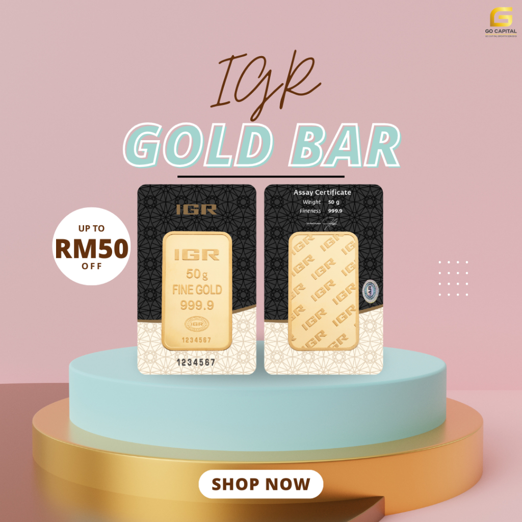 50 GRAM GOLD BAR IGR ~ EMAS 999.9 /24K