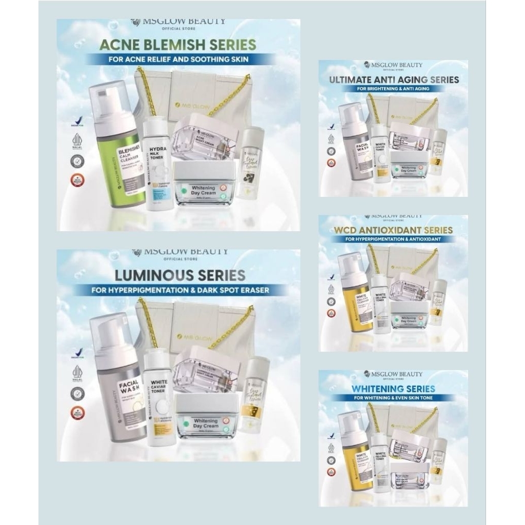 MS GLOW SKINCARE PAKET WAJAH NEW SERIES ORIGINAL ?%