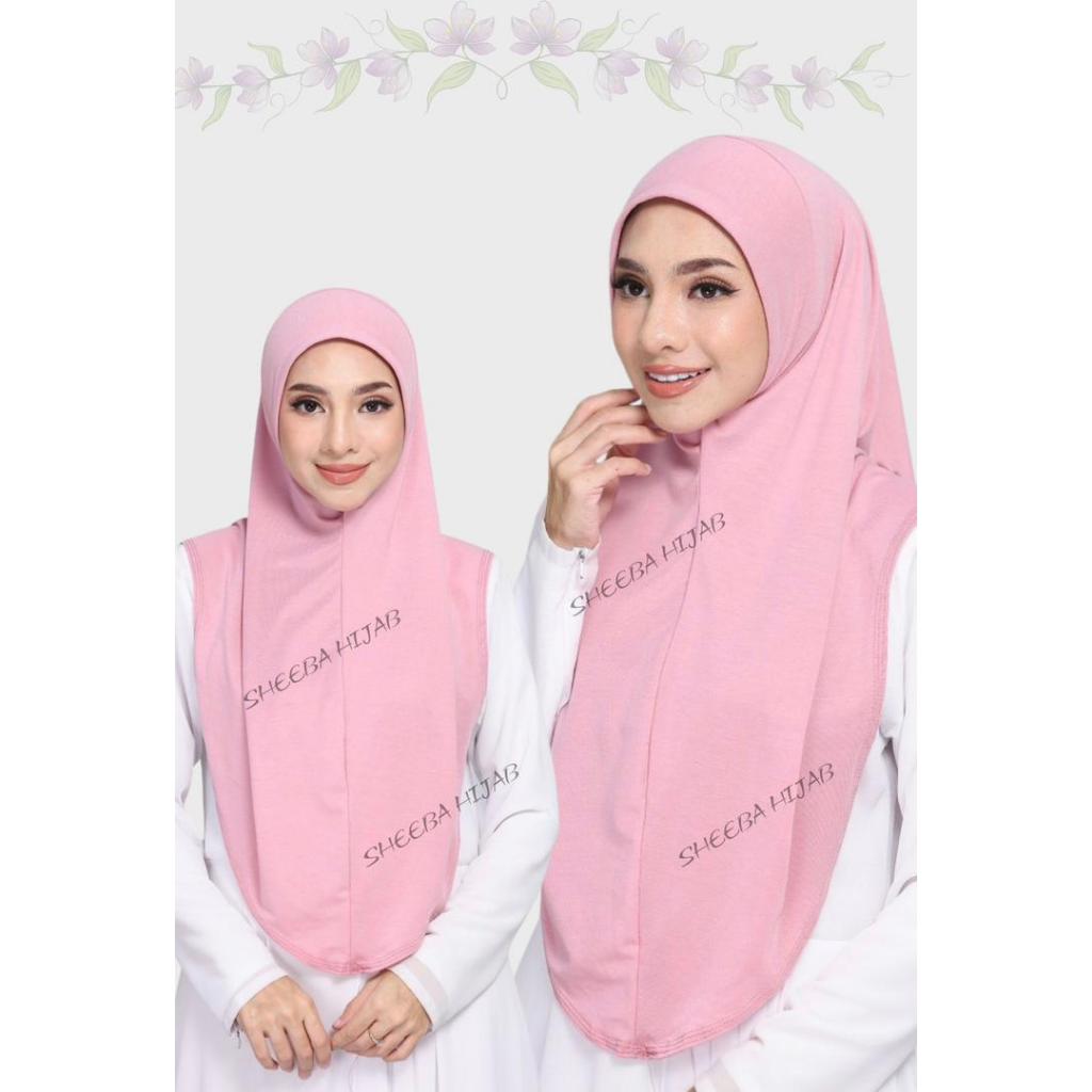 TUDUNG SARUNG MOSCREPE Tudung Sarung Moss crepe Awning  Saiz Mosscrep L Instant ironless