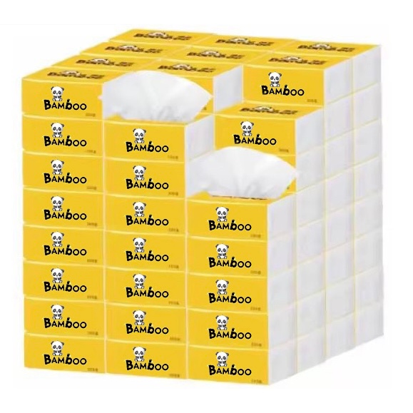 （Pre-order)Bamboo Tissue 300pcs Non-Fluorescent Tissue Paper 300张无荧光剂竹浆纸巾竹浆本色抽纸ETA:10/04/26