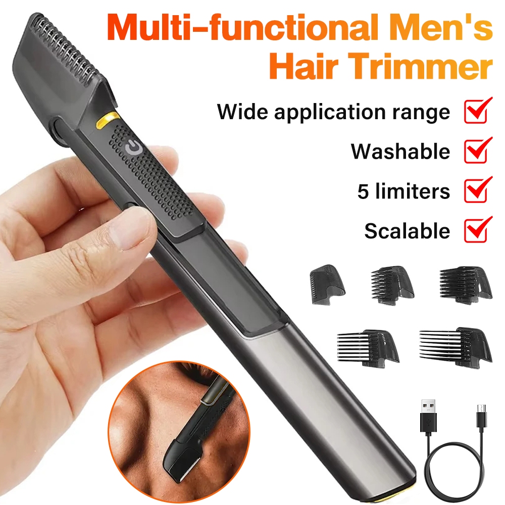 Cordless Hair Clipper Rechargeable Electric Trimmer Barber Shaver Mesin Rambut USB