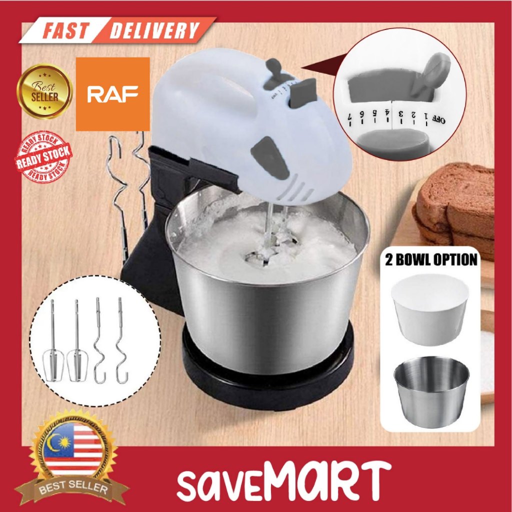 Miman 7 Speed Electric Stand Mixer Egg Beater Blender Grinder Processor Dough Whisk / Mesin Pengadun Tepung