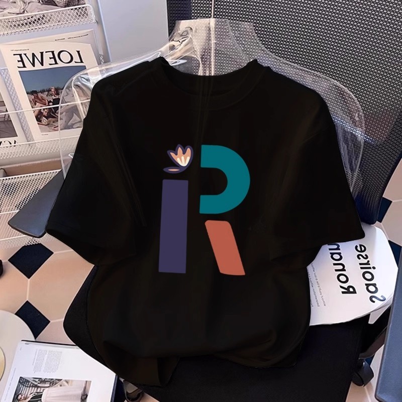 【HARGA MURAH】Kaos Wanita Kupu-kupu dengan huruf R-Katun Oversize — Casual Kerja✔COD