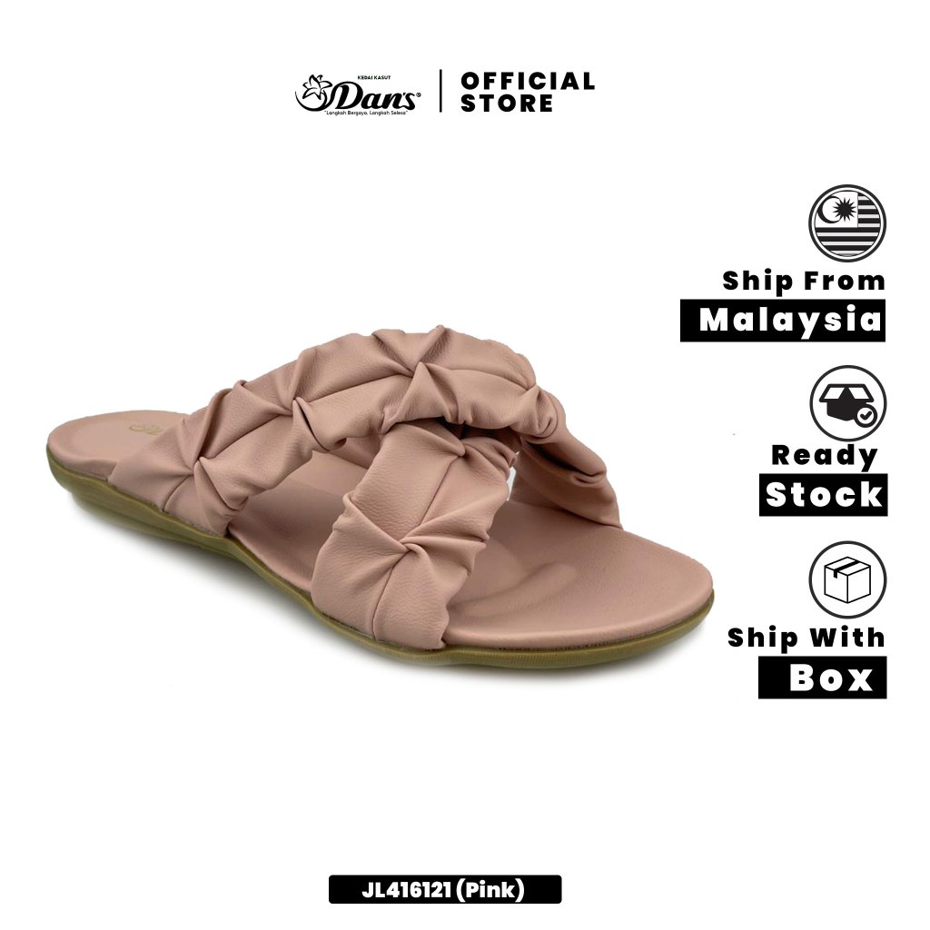 Dan's Selipar Ringan Wanita / Perempuan -  Hitam / Merah Jambu / Biru JL416121