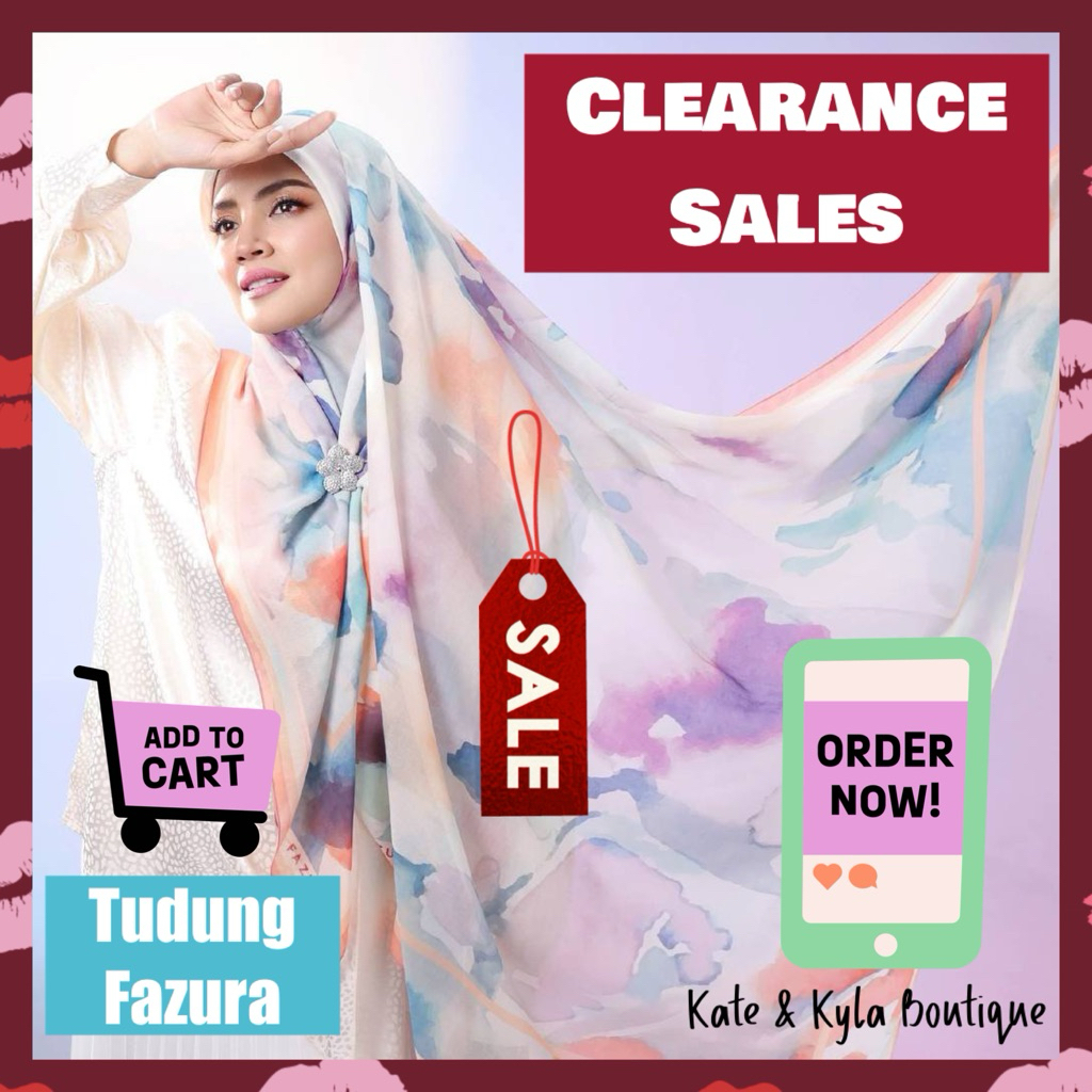 ?Clearance Sale - Tudung Bawal Printed Fazura?