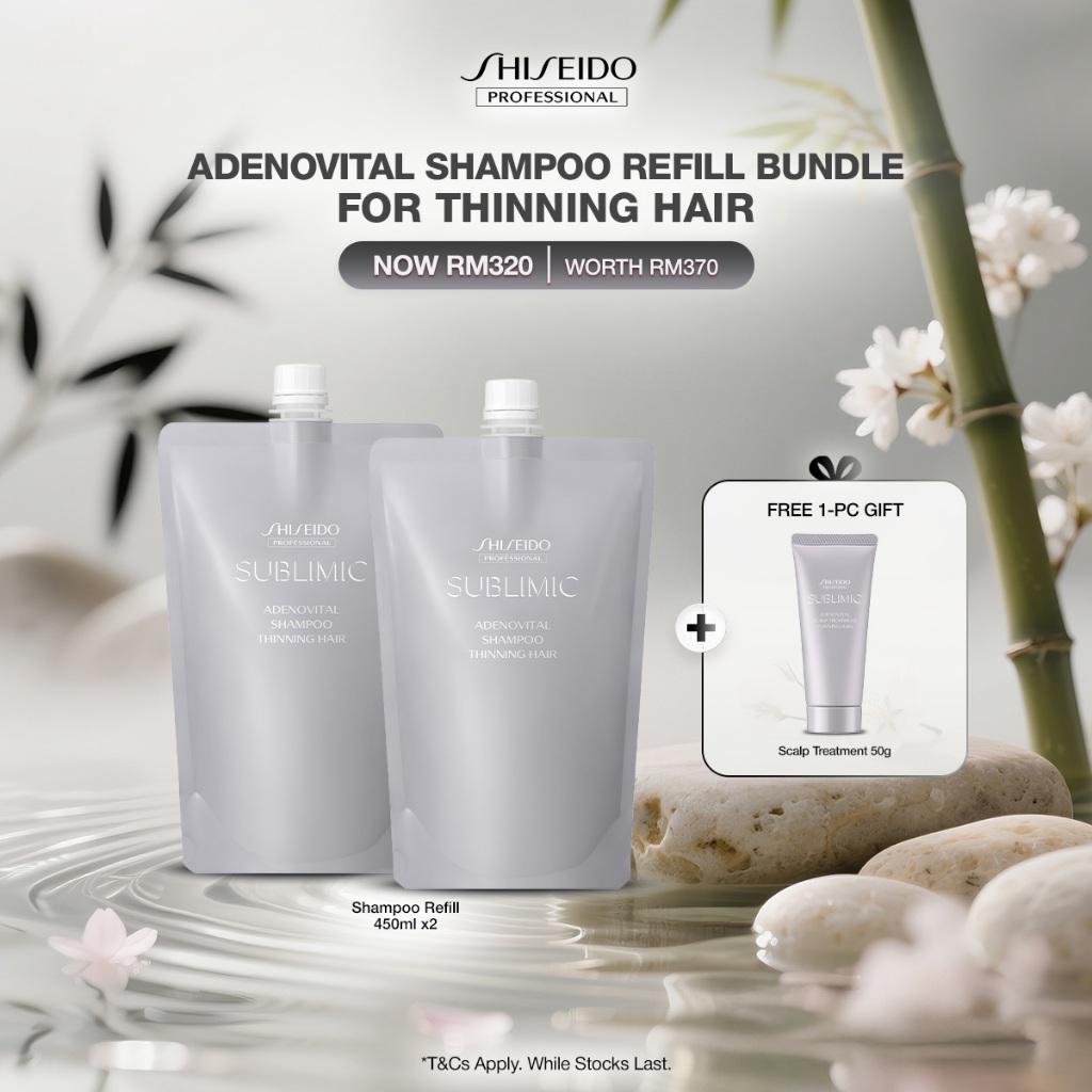 Shiseido Professional Sublimic Adenovital Shampoo Refill Bundle For Thinning Hair RM320 [Worth RM370]