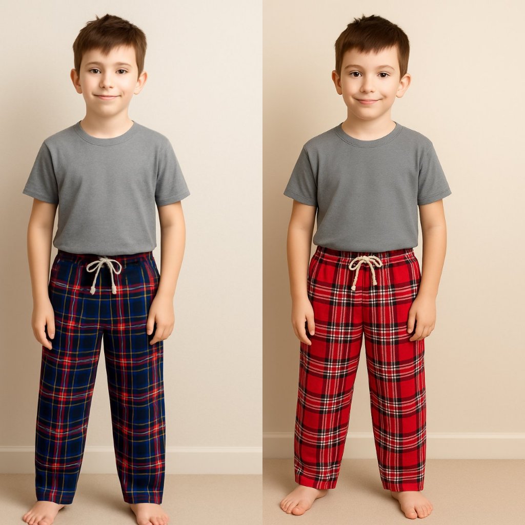 Baby Seluar Tidore petak /Kotak Unisex(Brushed Cotton Flannel Fabric Multicoloured) (Size 1 years- 12 years)