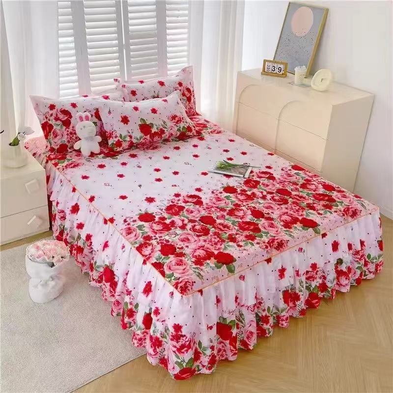 READY STOCK IN KLANG 3 IN 1 SET QUEEN SIZE ROPOL CADAR BEDSHEET