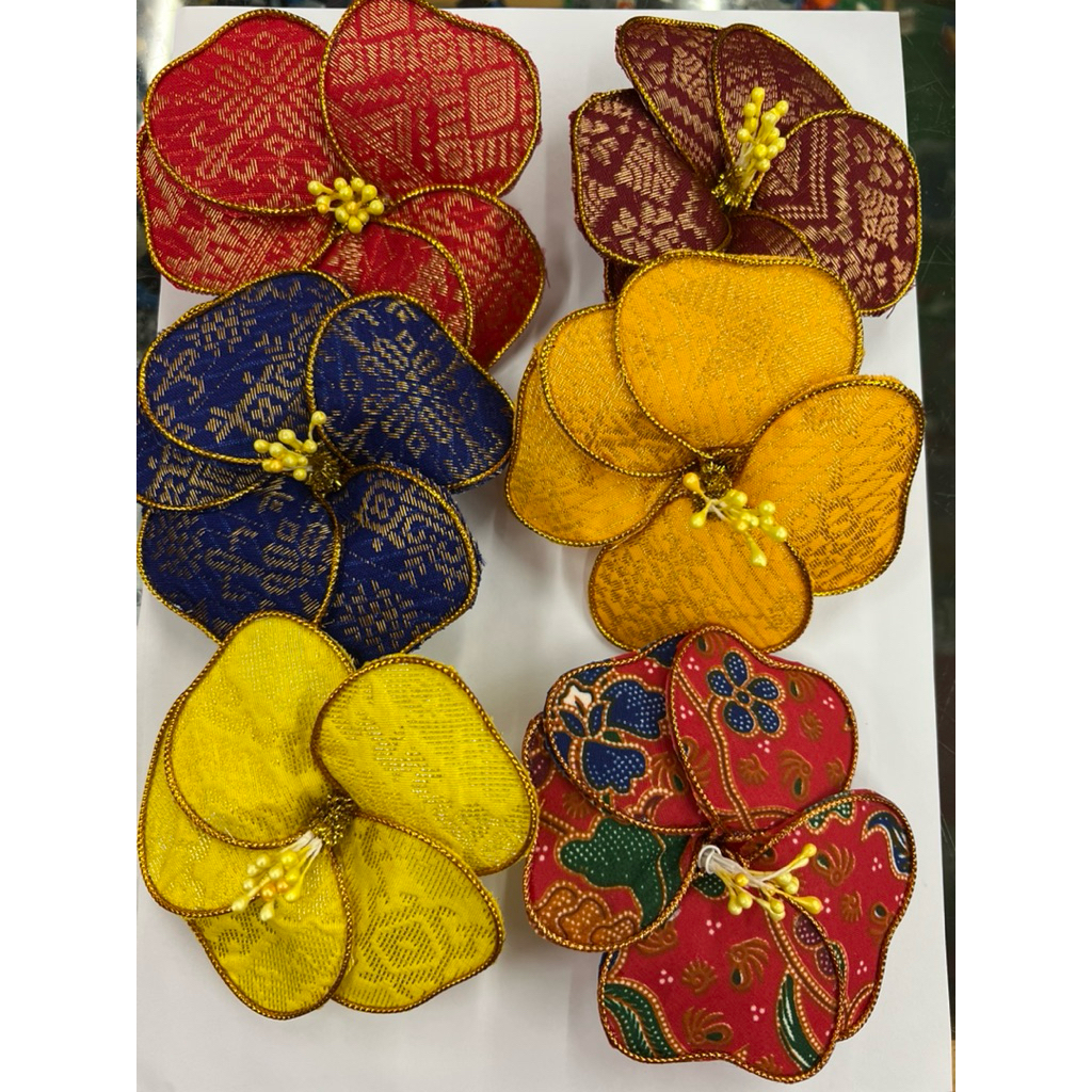 Hairpin/pin bunga raya merdeka Kain songket batik handmade