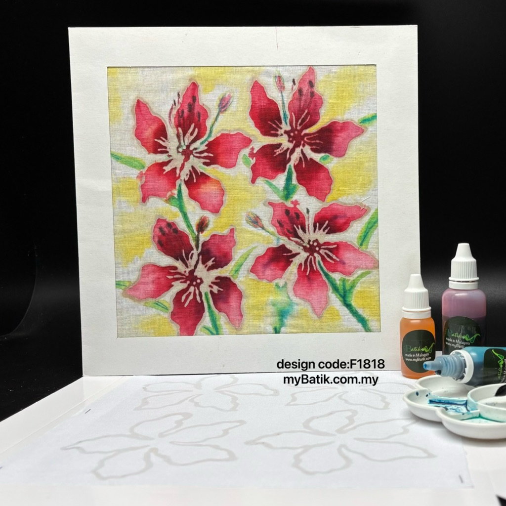 Malaysian Batik DIY Painting ~ 22 type of Flower design. Ready Stock