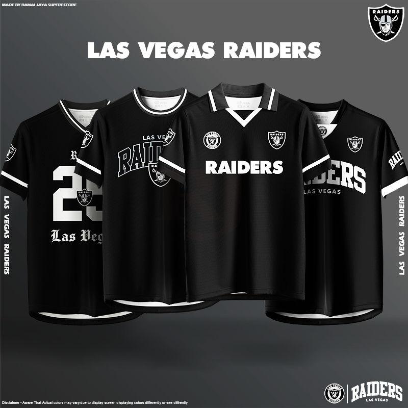 Raiders Las Vegas Fanissues Design Tshirt Roundneck Microfiber Material | Size S-8XL Baju deisgn raiders unique made
