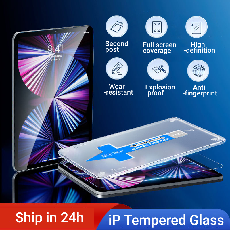 iP 10th Gen(2022) Air 5 Air4 iP Pro 11(18-21) iP 10.2 Air Air2 9.7(18) 10.5 Pro 12.9 Mini 6 5 4 3 2 Tempered Glass