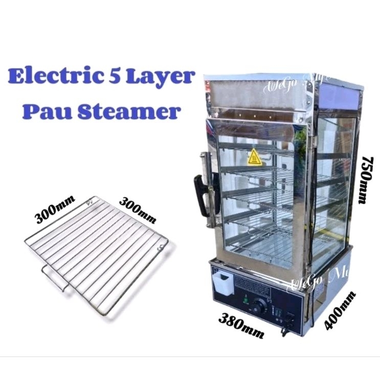 Ready Stock Commercial Electric 5 Layer Pau Steamer Food Steamer